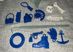 Ideal the Game of Jaws Vintage See Pics Anchor, Gaff, Boot, Tire Incomplete