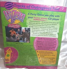 Buzzerk the Outrageous Adult Drinking Game Sealed 2001 CD Disc and Puck