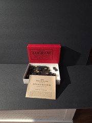 Vintage Milton Bradley Embossed Anagrams Game