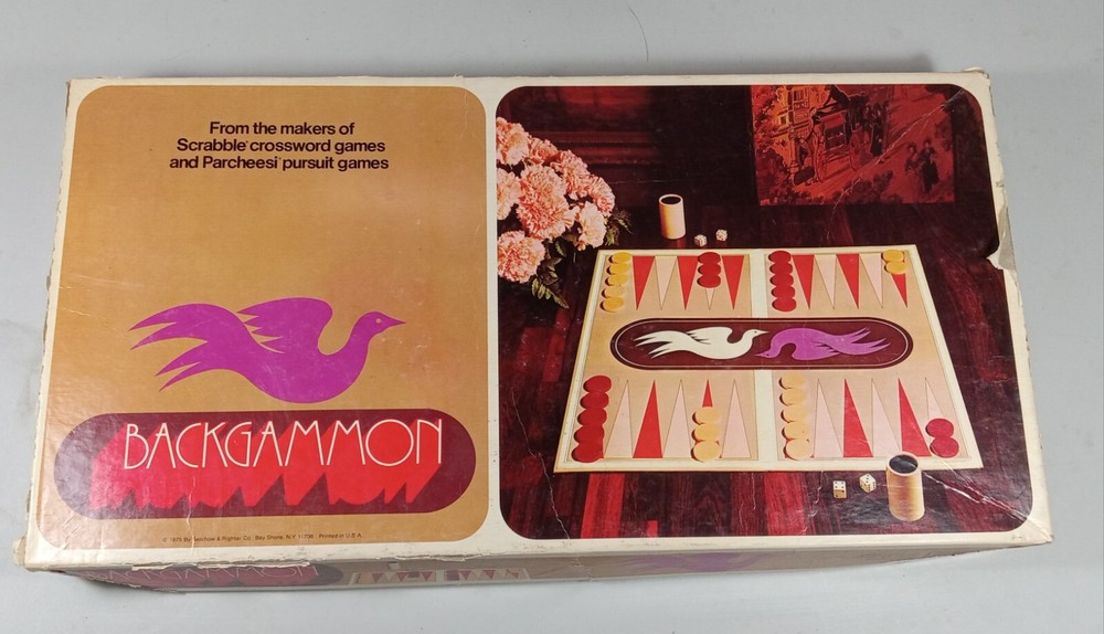 S&R Games Backgammon Board Game Complete Vintage 1975 Box Has A Tear See Picture