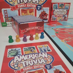 American Trivia Family Edition Board Game US History Geography Kids Adults 9+