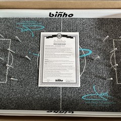 Binho Table Soccer Finger Flicking Game Black Turf Field Version New