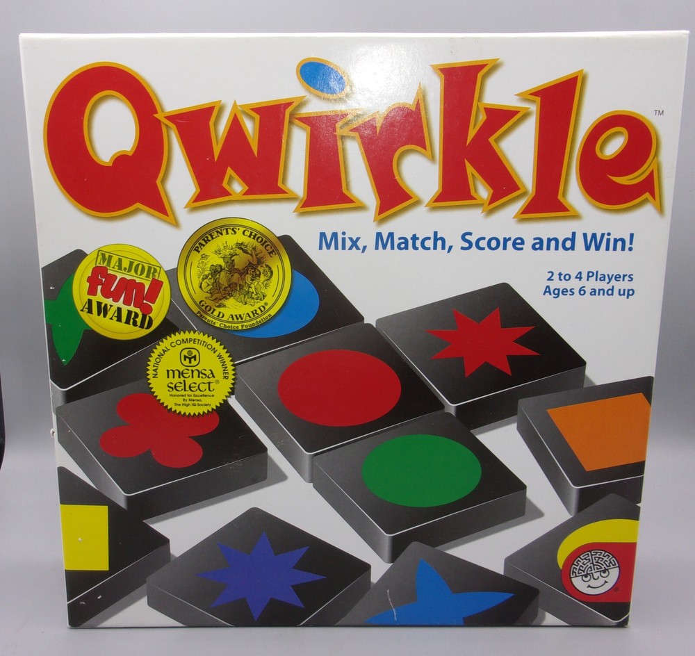 QWIRKLE Board Tile Game Complete 108 Tiles Included with Bag & Instructions EUC