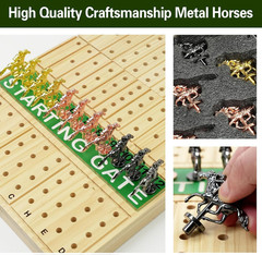 21 inches Horse Race Board Game Foldable Large Horse Racing Game for Adults with
