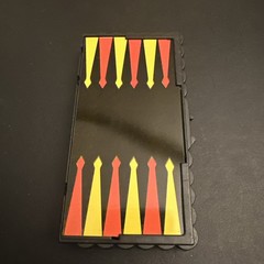 Vintage Mini Magnetic Backgammon Travel Set Pieces Sealed 5”x5.5”