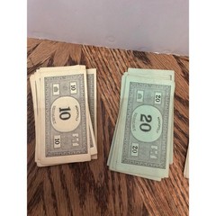 Vintage Unisex Parker Brothers Monopoly Replacement Money OS Multicolor