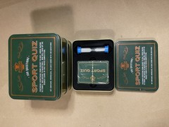 SPORT QUIZ X4 100 QUESTIONS SET IN TIN CONTAINS 50 CARDS 100 TRIVIA QUESTIONS