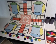 Vintage 1975 Parcheesi Board, Various pieces, Replayment parts