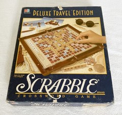 1990 Scrabble Deluxe Travel Edition Crossword Game No. 4121 EUC Complete