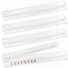 magic sewing machine Acrylic Mahjong Racks with Magnetic Pushers, Set of 4 Cl…