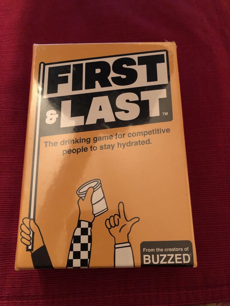 First & Last Drinking Card Board Game Hunch Studios 2021 Buzzed FL455 New Sealed