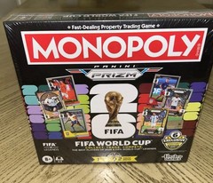 Monopoly Panini Prizm FIFA World Cup Board Game Includes 1 Starter & 2 Prizm Pk