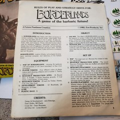 Borderlands “A game of Barbaric the Future” Boardgame by Eon. Replacement parts!