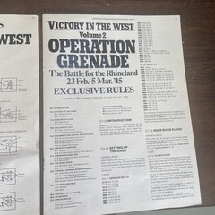 SPI War Game 1979 VICTORY IN THE WEST OPERATION GRENADE vol 1& 2 no box