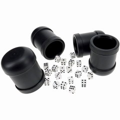 WE Games 4 Plastic Dice Cups, 20 Dice, Instructions for Liar’s Dice and 10 Games