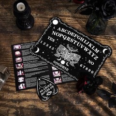 Black Wooden Ouija Board Game Spirit Hunt Planchette Accessories Games Supplies