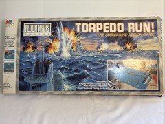 Torpedo Run Game Floor Wars COMPLETE In Original Box READ MIlton Bradley 1986 VG