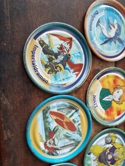 Digimon Rappers Lot Of 31 Digital Monsters Metal Pogs Tazos 2 Inch Mgic Box 2001