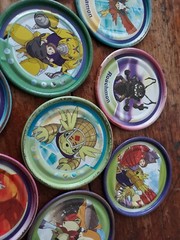 Digimon Rappers Lot Of 31 Digital Monsters Metal Pogs Tazos 2 Inch Mgic Box 2001