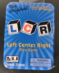 The Original LCR Left Center Right Dice Game Blue Tin George & Company