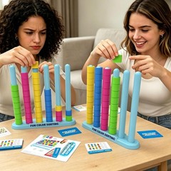 Giant Color Stack Challenge by Relatable – Strategy Stacking Game with 50 Puzzle