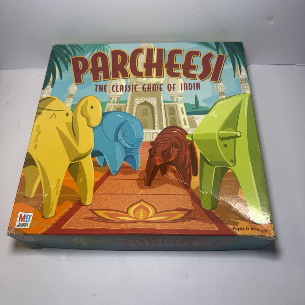 Parcheesi Board Game The Classic Game of India Animal Edition 2001 100% Complete