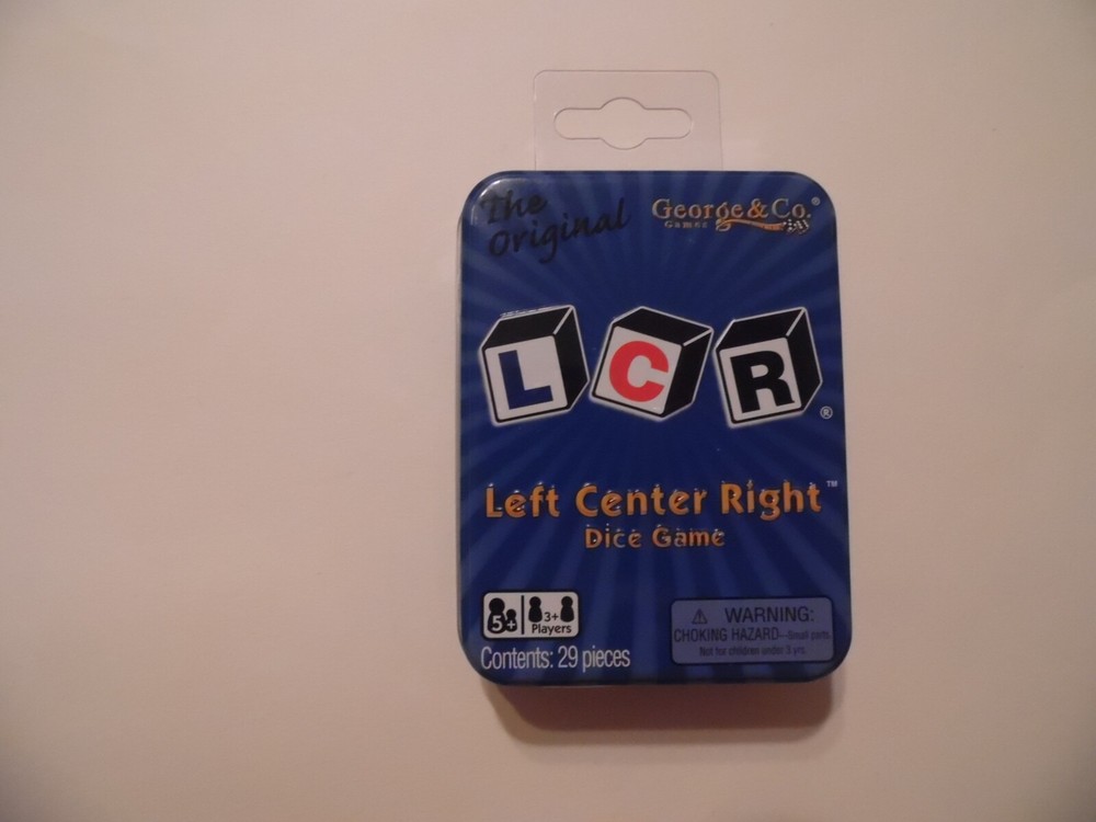 LCR Left Center Right Dice Game – Blue Tin NEW and SEALED!!