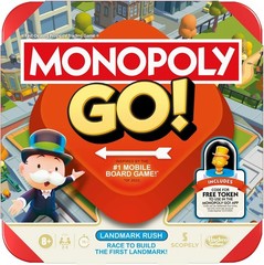 Monopoly GO! Board Game Inspired by Mobile Game Family Travel Game Ages 8+