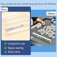 HBLEDOT Mahjong Racks with Pushers, Convenient Rotating OnePiece Mahjong Push…