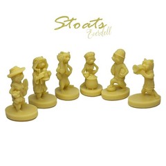 BEIGE Stoats 8pcs | Everdell Mistwood Expansion Unofficial Upgrade, Frog, Rabbit