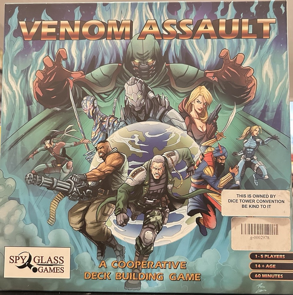 Venom Assault Board Game Co-op Military Deck Building Spyglass Complete