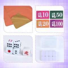Compact Mahjong Set with 144 Melamine Tiles, Travel Bag & Mat – Complete Game