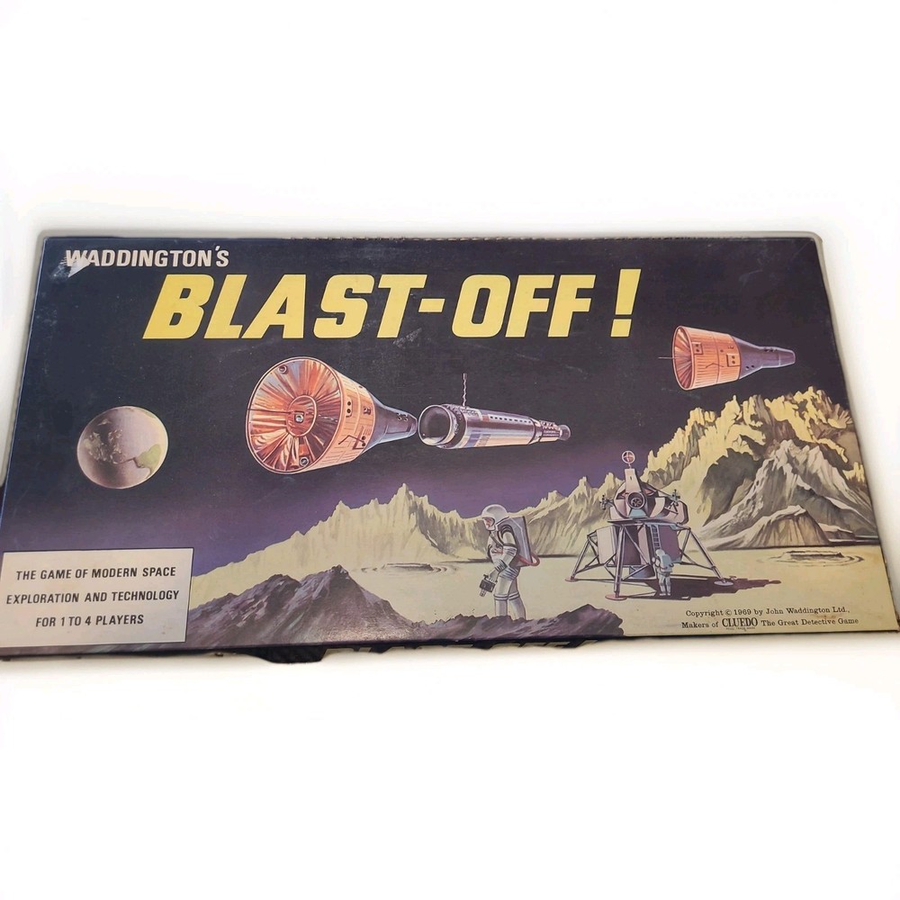 Waddingtons Blast-Off (Space Race Game) Complete Original Vintage 1969 Vgc