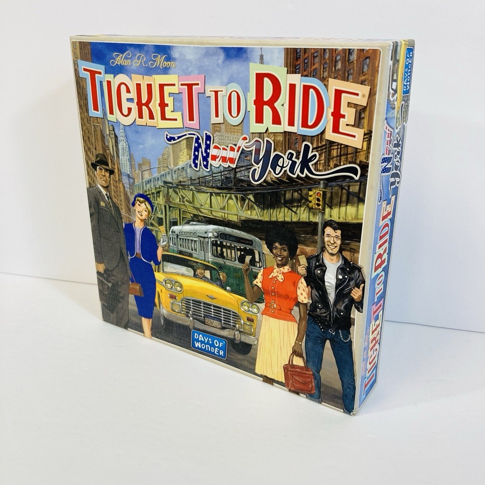 TICKET TO RIDE NEW YORK BOARD GAME New Open Box w/Sealed Cards Days of Wonder
