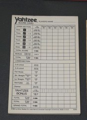 VTG 1989 Yahtzee Travel Game by MB Milton Bradley Age 8 & Up 1 or more players