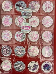 1993 Jots Shane Prigmore Art Lot Of 22 Pogs Milk Caps Illustrations Vintage
