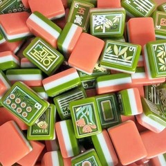 US Stock American Mahjong Tiles 160 Oil Painting Hand-Painted Mahjong Set