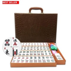 Authentic American Mahjong Game Set with 166 Standard Rule Tiles & Carrying Case