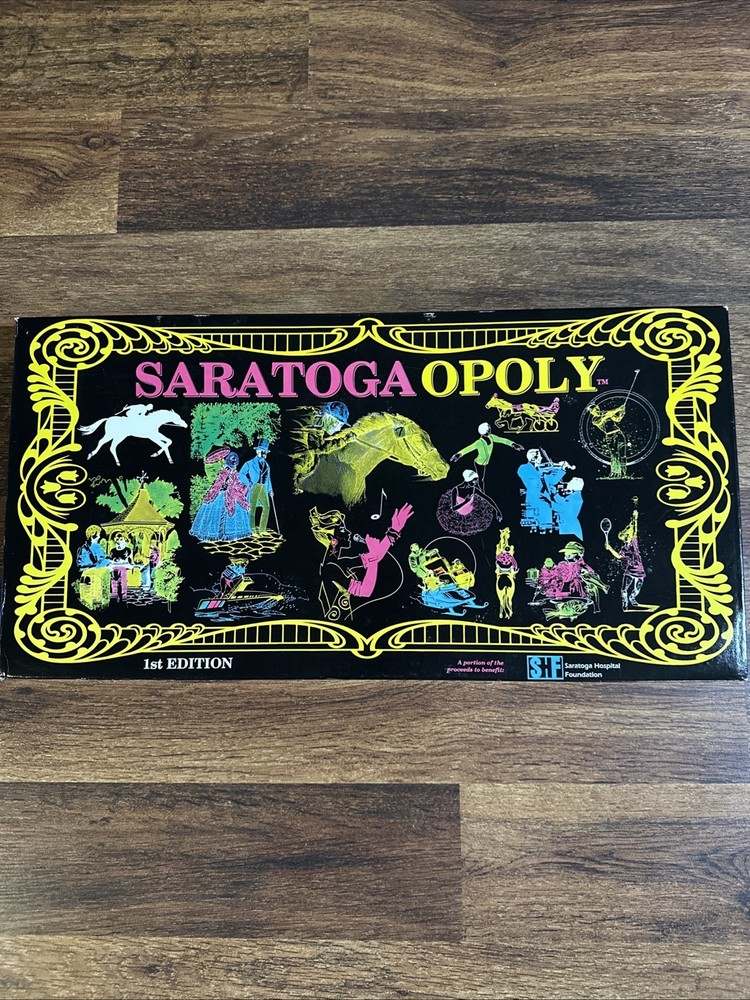 SARATOGAOPOLY Board Game 1st Edition Saratoga Race Track Horse Racing Monopoly