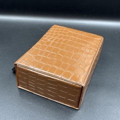 Vtg Hong Kong Travel Mah Jong Domino Set – Ying Fat Cheung – Faux Alligator