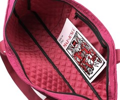 American Mahjong Game Set 166 Tiles Rack Pushers Burgundy Quilted Bag