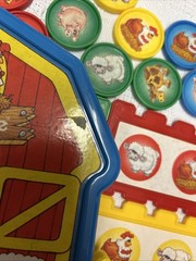 Fisher Price Barnyard Bingo Matching Memory Animal Game Vintage missing 1 piece