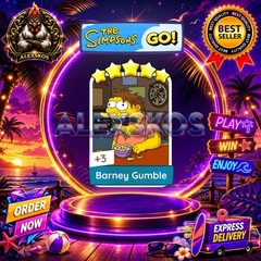Barney Gumble ⭐Monopoly Go Sticker MOGO The Simpsons Go! Stickers 🌟FastDelivery