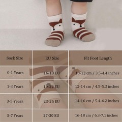 5 Pairs Baby Little Kids AntiSlip Socks Cotton Non Skid Ankle Socks Animals