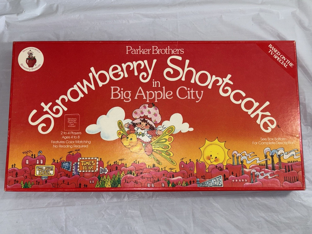 1981 Parker Brothers ~ STRAWBERRY SHORTCAKE in BIG APPLE CITY Board Game