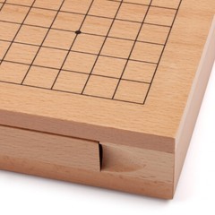 12-Inches Wooden Go Board Game Set with Drawers, Goban Game Board with Stones