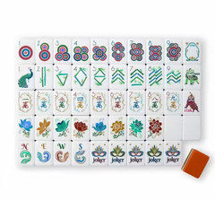 Luxury American Mahjong Set 160 Engraved Acrylic Tiles Orange Sierra