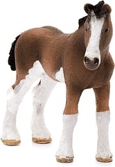 Farm Animal Horse Figurine Clydesdale Foal Toy Kids Toddlers Schleich World Toys