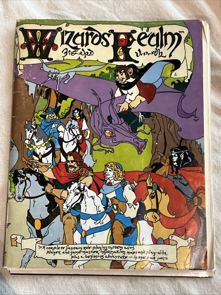 Wizards Realm (1981) Fantasy RPG By Mystic Swamp W/ Map & Character Sheet