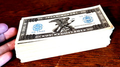 Western Publishing Co Play Money 2 5/8″ X 5 7/8″ Print 2 Sides 1960’s 260+ bills